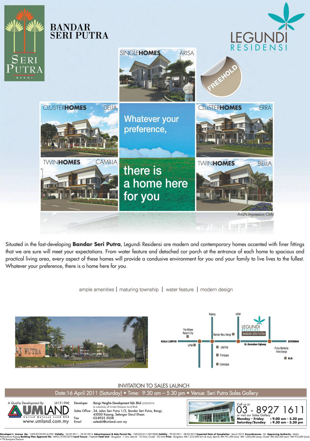 Advertisement: Legundi Residensi @ Bandar Seri Putra, Bangi